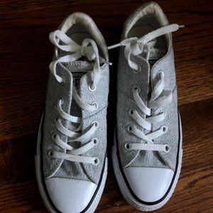 Heathered Gray Low Top Converse All Stars